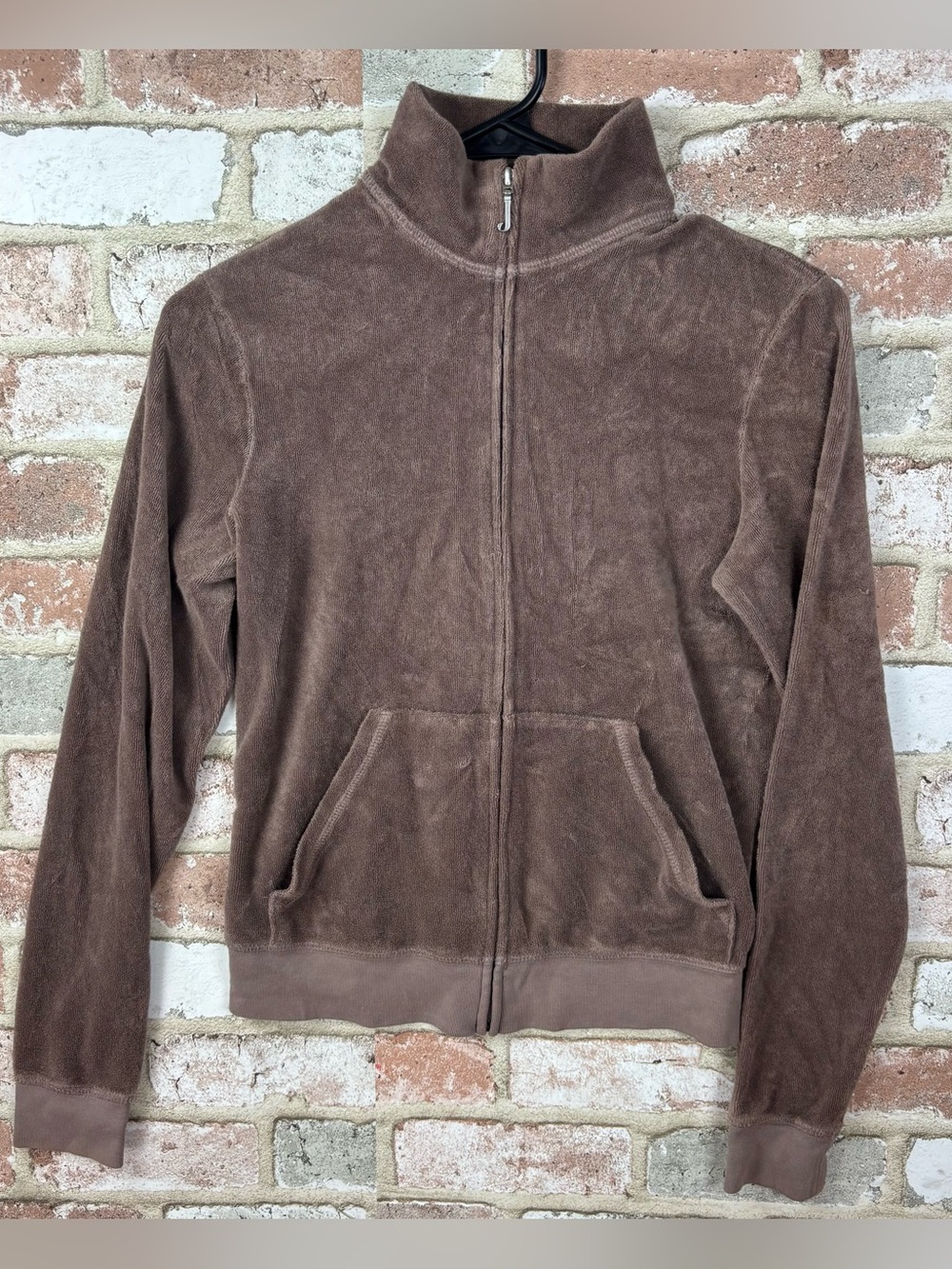 Juicy Couture Women’s Tracksuit Jacket Terry Cloth Brown Y2K Vintage medium